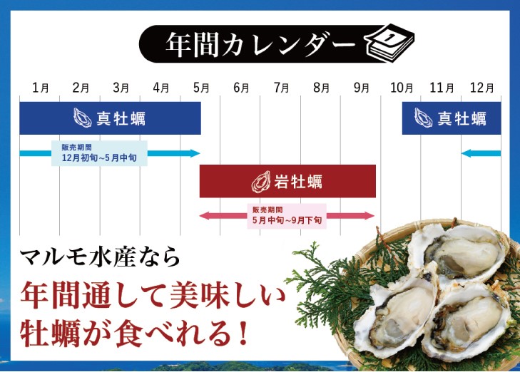 こだわり|マルモ水産では年間を通して牡蠣をお楽しみいただけます！の画像